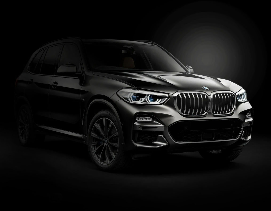BMW X5 in the Lion Collision studio light